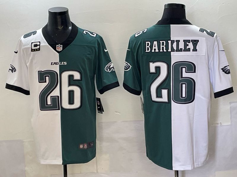 Men Philadelphia Eagles 26 Barkley green white Nike Limited NFL 2025 Jersey style 08